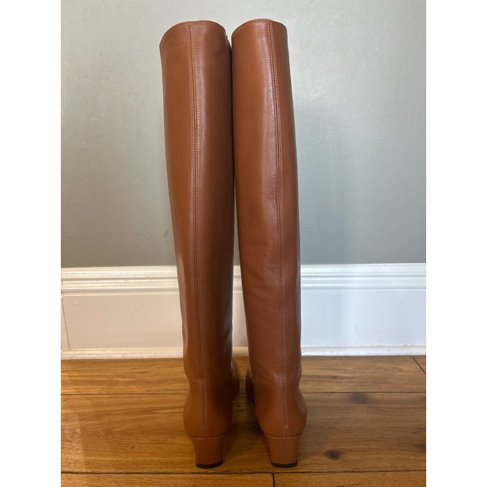 Staud Wally Knee High Leather Boots Tan Brown Womens Size 36 - Picture 10 of 13